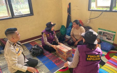 Polri Berikan Konseling dan Trauma Healing bagi Korban Gempa di Manggarai Barat